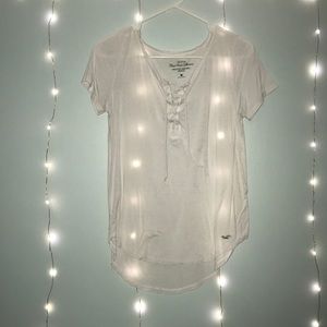 white tee shirt with tie